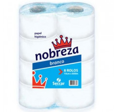 Papel higiênico rolão Nobreza ex. luxo 300m c/ 8 un.