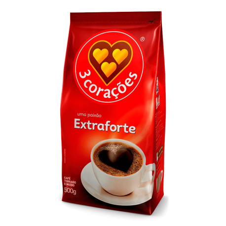 Café 3 Corações Extra Forte - Pacote 500g 