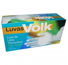 Luva de látex para procedimentos Volk grande c/ 100 un.