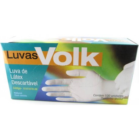 Luva de látex para precedimento Volk média